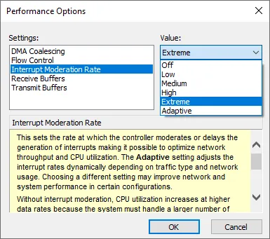 Interrupt Moderation Rate