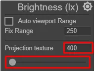 Brightness projection texture