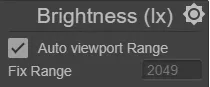 Brightness settings auto viewport range