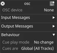 Cue behaviour options