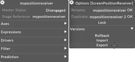 Export screenposition receiver