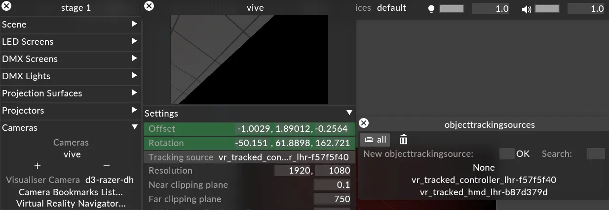 Offset and rotateion in Designer with SteamVR