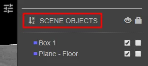 Scene objects headline