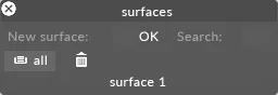 Surfaces manager